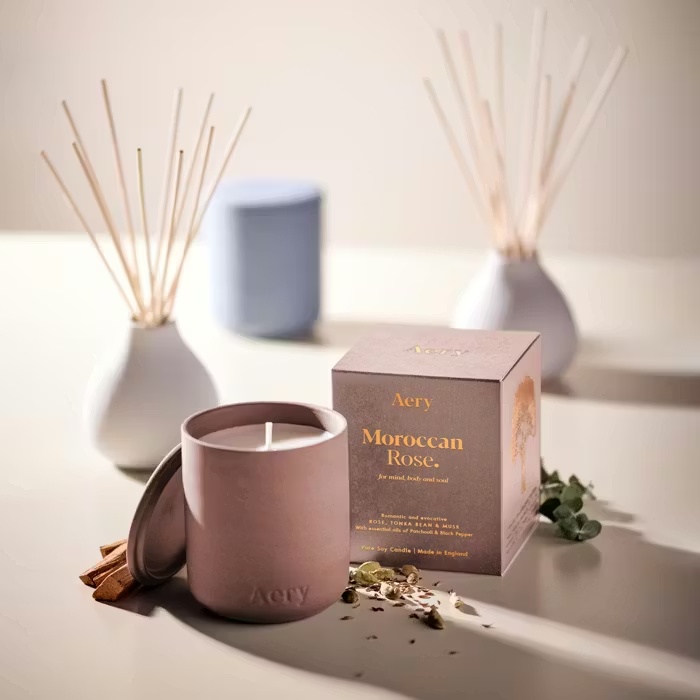 AeryFernweh CeramicFernweh Ceramic Moroccan Rose Candle 280ml