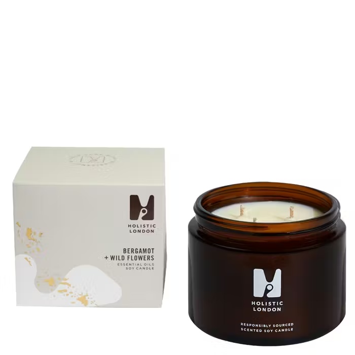 Holistic LondonBergamot And Wild Flowers3-Wick Candle