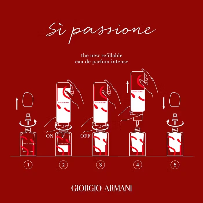 ArmaniSIPassione Intense Eau De Parfum 100ml Refill